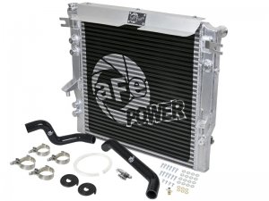 Jeep Wrangler JK Radiator Kit - aFe - BladeRunner GT Series - Black - 3.8L - `07-`11