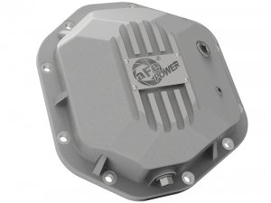 Jeep Wrangler JK Differential Cover - Rear - aFe - Street Series, with Machined Fins - Raw - `07-`18