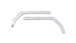 Jeep Wrangler JK Element Chrome Window Visors - Front - Putco - Chrome - `07-`18