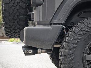 Jeep Wrangler JL Exhaust Cat-Back - aFe - Rebel Series - Black - V6 3.6L - `18-`24