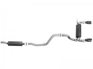 Jeep Wrangler JL Exhaust Cat-Back - aFe - Rebel Series - Black - V6 3.6L - `18-`24