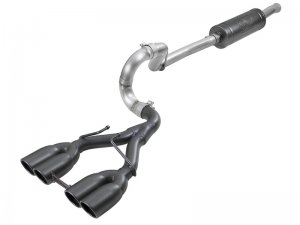 Jeep Wrangler JL Exhaust Cat Back - aFe - Rebel Series - Black - V6-3.6L - `18-`24