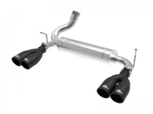Jeep Wrangler JK Exhaust Axle Back - aFe - Vulcan Series - Black - V6-3.6/3.8L - `07-`18