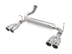 Jeep Wrangler JK Exhaust Axle Back - Rear - aFe - Vulcan Series 2.5in 304 SS - Polished - V6-3.6/3.8L - `07-`18