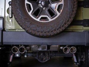 Jeep Wrangler JK Exhaust System - aFe - Vulcan Series - Polished - V6-3.6/3.8L - `07-`18