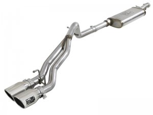 Jeep Wrangler JK Exhaust Cat Back - Rear - aFe - Rebel Series - Polished - V6 3.6/3.8L - `07-`18