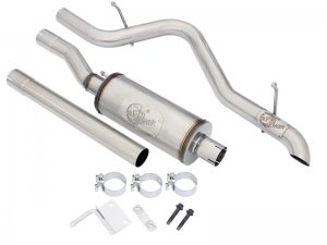 Jeep Wrangler JK Exhaust Cat Back - Driver-Side Exit - aFe - MACHForce XP 2.5in SS-409 - V6-3.6L/3.8L - `07-`18