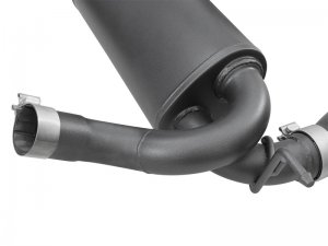 Jeep Wrangler JK Exhaust Axle Back - Rear - aFe - Rebel Series - Black - V6 3.6L/3.8L - `07-`18