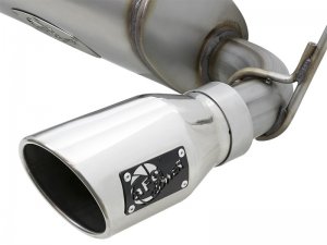 Jeep Wrangler JK Axle-Back Exhaust - Rear - aFe - Rebel Series 2.5in 409 SS - Polished - 3.6L/3.8L - `07-`18
