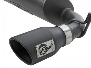 Jeep Wrangler JK Exhaust Cat Back - Rear - aFe - Rebel Series - Black - V6 3.6L/3.8L - `07-`18
