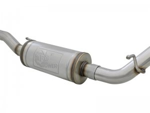 Jeep Wrangler JK Exhaust Cat Back - Rear - aFe - Rebel Series - Polished - V6 3.6L/3.8L - `07-`18