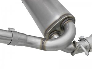 Jeep Wrangler JK Exhaust Cat Back - Rear - aFe - Rebel Series - Polished - V6 3.6L/3.8L - `07-`18