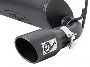 Jeep Wrangler JL Exhaust Cat Back - Rear - aFe - Rebel Series 2.5in 409 SS - Black - 3.6L - `18-`24