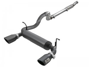 Jeep Wrangler JL Cat-Back Exhaust - aFe - Rebel Series - Black - 2.0L - `18-`24