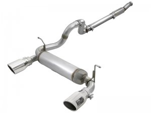Jeep Wrangler JL Cat-Back Exhaust - aFe - Rebel Series - Polished - 2.0L (t) - `18-`24