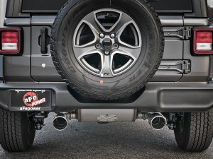 Jeep Wrangler JL Cat-Back Exhaust - aFe - Rebel Series - Polished - 2.0L (t) - `18-`24