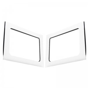 Jeep Wrangler JK Side Window Trim Kit - Rear - DEI - White - `11-`18