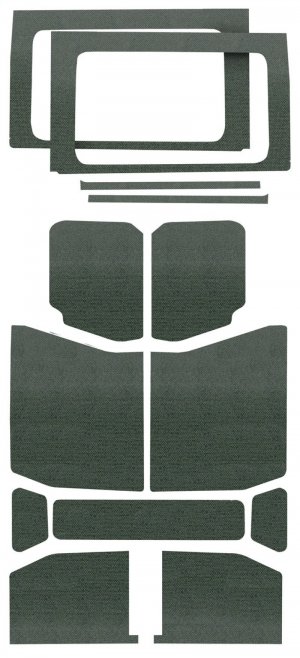 Jeep Wrangler JL Headliner Kit - DEI - Complete, 13 Piece - Gray - `18-`23