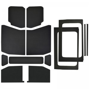 Jeep Wrangler JL Complete Headliner Kit - DEI - Boom Mat - Black Leather Look - `18-`23