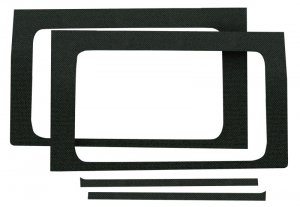 Jeep Wrangler JL Side Window Trim Kit - Rear - DEI - Black - `18-`23