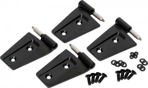 Jeep Wrangler JK Door Hinge Set - Kentrol - Powdercoat Black - `07-`18