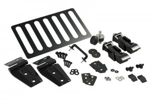 Jeep Wrangler JK Hood Kit - Kentrol - Powdercoat Black - `07-`18