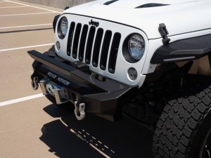 Jeep Wrangler JK Front Winch Bumper - Front - Road Armor - Stealth - Black - `07-`18
