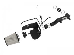 Jeep Wrangler JL Cold Air Intake w/Pro DRY Filter - aFe - Pro-Dry S Intake - Black - 2.0T - `18-`20