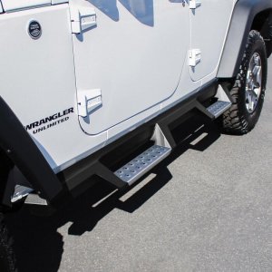 Jeep Wrangler JK Nerf Step Bars - Westin - HDX Drop - Textured Black - `07-`18
