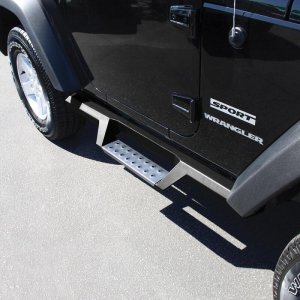 Jeep Wrangler JK Nerf Bars - HDX Drop - Westin - Stainless - Textured Black - `07-`18