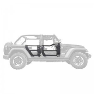 Jeep Wrangler JK Trailline Tube Doors - Front - Go Rhino - Replacement - Black - `07-`18
