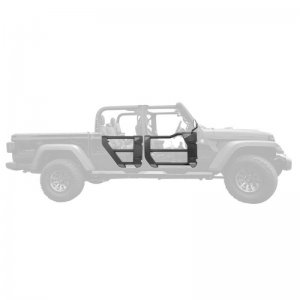 Jeep Gladiator Door Replacements - Rear - Go Rhino - Trailline Replacement Tube Door - Black textured - `20-`21