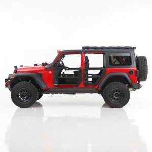 Jeep Gladiator Door Replacements - Rear - Go Rhino - Trailline Replacement Tube Door - Black textured - `20-`21
