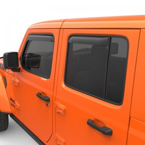 Jeep Wrangler JL Window Visors Set - Front + Rear - EGR - In-Channel - Matte Black - 2018