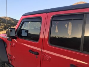 Jeep Wrangler JL Window Visors Set - Front + Rear - EGR - In-Channel - Matte Black - 2018