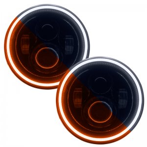 Jeep Wrangler JK Headlight Assembly - ORACLE Lighting - Switchback LED Halo - Amber/White - `07-`18