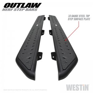 Jeep Gladiator Nerf Bars - Westin - Outlaw - Textured Black - `20-`23