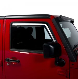 Jeep Wrangler JK Element Tinted Window Visors - Front - Putco - Element - Tinted - `07-`18