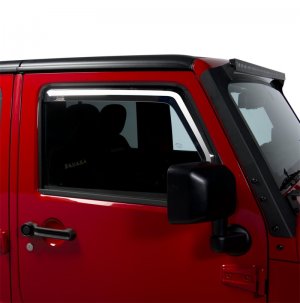 Jeep Wrangler JK Element Tinted Window Visors - Front - Putco - Element - Tinted - `07-`18