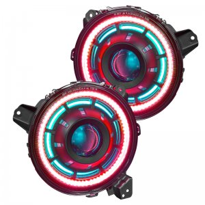 Jeep Gladiator Headlight Assemblies - ORACLE Lighting - Oculus Bi-LED Projector - ColorSHIFT