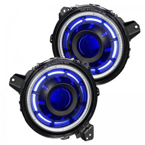 Jeep Gladiator Headlight Assemblies - ORACLE Lighting - Oculus Bi-LED Projector, ColorSHIFT, BC1 Controller