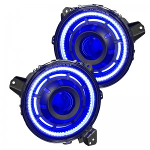 Jeep Gladiator Headlight Assemblies - ORACLE Lighting - Oculus Bi-LED Projector, ColorSHIFT, BC1 Controller