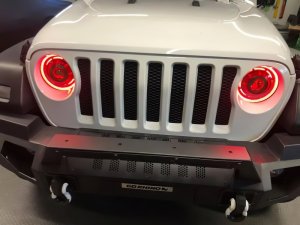 Jeep Gladiator Headlight Assemblies - ORACLE Lighting - Oculus Bi-LED Projector, ColorSHIFT, BC1 Controller