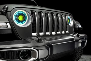 Jeep Gladiator Headlight Assemblies - ORACLE Lighting - Oculus Bi-LED Projector, ColorSHIFT, BC1 Controller