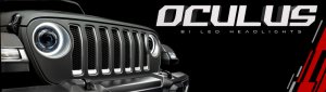 Jeep Gladiator Headlight Assemblies - ORACLE Lighting - Oculus Bi-LED Projector Headlights - Graphite Metallic