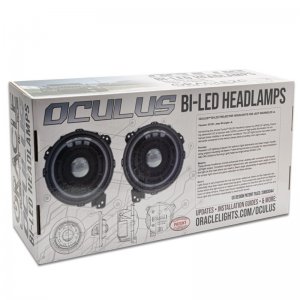 Jeep Gladiator Headlight Assemblies - ORACLE Lighting - Oculus Bi-LED Projector Headlights - Graphite Metallic