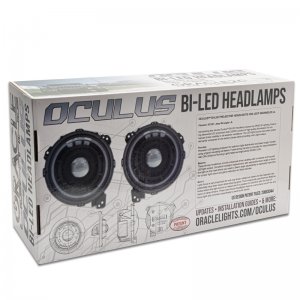 Jeep Gladiator Headlight Assemblies - ORACLE Lighting - Oculus Bi-LED - Matte Blk