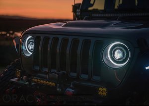 Jeep Gladiator Headlight Assemblies - ORACLE Lighting - Oculus Bi-LED - Matte Blk