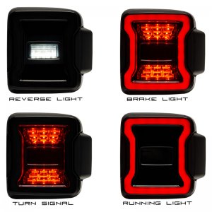 Jeep Wrangler JL Tail Lights - ORACLE Lighting - Black Series LED - Black - `19-`21