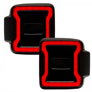 Jeep Wrangler JL Tail Lights - ORACLE Lighting - Black Series LED - Black - `19-`21